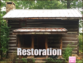 Historic Log Cabin Restoration  Currie, North Carolina
